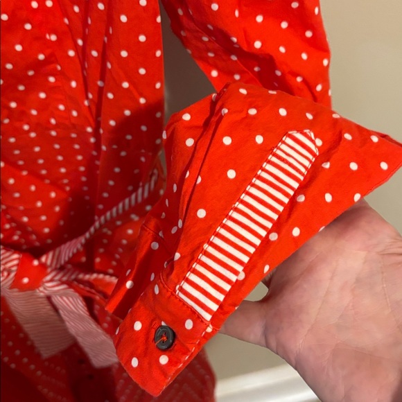 Boden Posy Shirt Dress Red and White Polka Dot size 10L - Picture 6 of 9